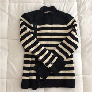 Navy and white gap Moto sweater like new